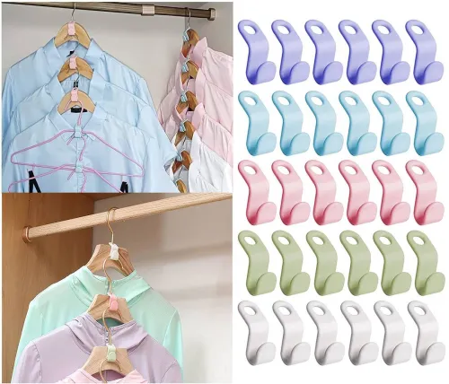 Image of TruVeli Clothes Hanger Connector Hooks (Pack of 30)