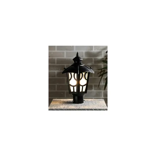 Image of tu casa Balck Metal Shade with Black Metal-Iron Base Gate Light