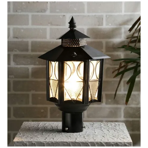Image of Tu Casa Black Metal Gate Light Lamp