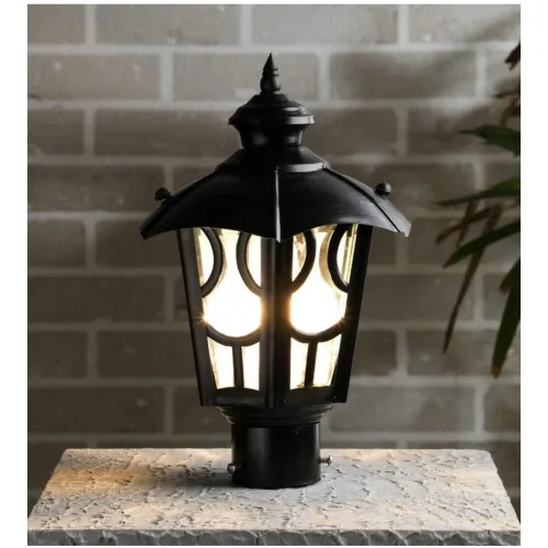 Image of tu casa Balck Metal Shade Iron Base Gate Light Lamp 