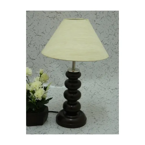 Image of tu casa Mangowood Pot Style Table Lamp for Home Decoration