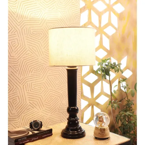 Image of tu casa Wood Base Table Lamp