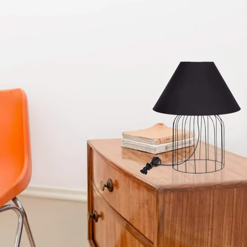 Image of Tu Casa Designer Black Table Lamp TB-06 Holder Type