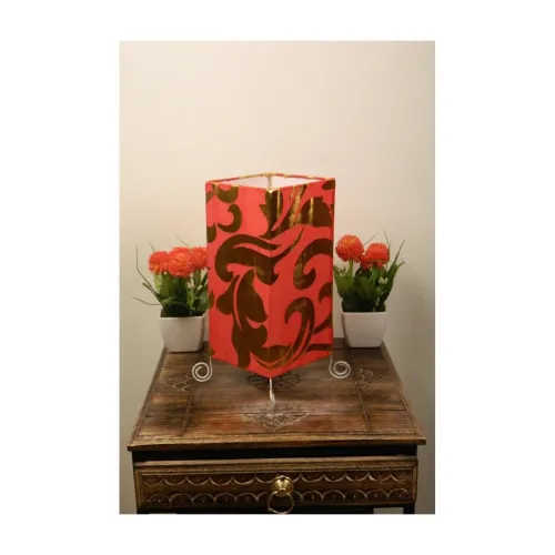 Image of Tucasa Printed Classic Square Table Lamp
