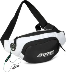 Tucker Waist Bag for Men Women (Black, White)