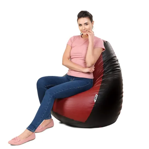 Image of TUD Classic XXXL Bean Bag with Beans Filled- Brown Tan