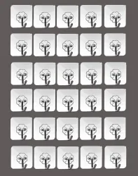 Tuelip Set of 30 Wall Hooks Heavy Duty Hooks for Hanging 10KG (Pack of 30)