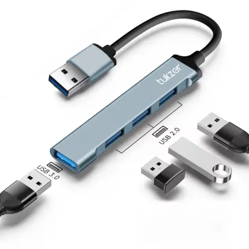 Image of Tukzer 4-in-1 USB hub with 1xUSB 3.0 & 3xUSB 2.0 ports