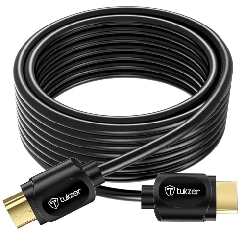 Image of Tukzer 4K HDMI Cable – 15Ft, 60Hz, 10.2Gbps, ARC, Gold-Plated, 3D Support