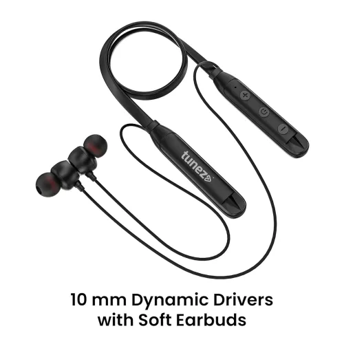 Image of tunez Rhythm Neckbands R03 Bluetooth 5.2v Technology, 40 Hours of Music Playtime