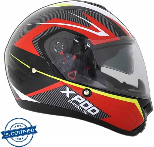Image of TVS X-Pod Motorbike Helmet  (Red Black)