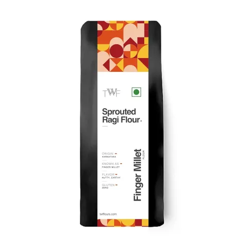 Image of TWF Sprouted Ragi Atta 1kg (Gluten-Free Finger Millet Flour)