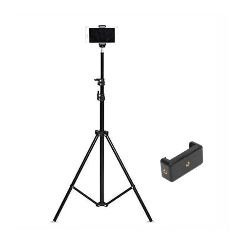 Image of Tygot 7‑Feet Portable Tripod Stand with Adjustable Mobile Clip