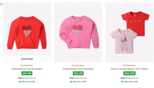 Image of U.S. POLO ASSN. Kids Clothing Starting At @₹210