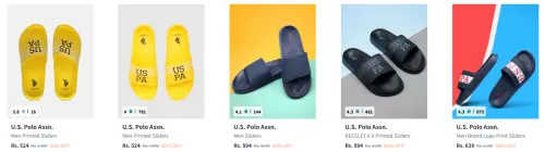 Image of U.S. Polo Assn Men Fashion Slide Starting @ ₹524