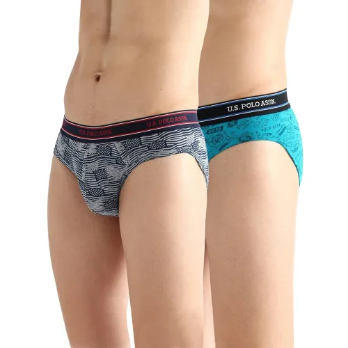 Image of U.S. POLO ASSN. Mens Printed Underwear (Pack of 2)