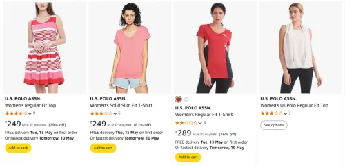 Image of U.S. POLO ASSN. Women's Clothing at Minimum 80% Off