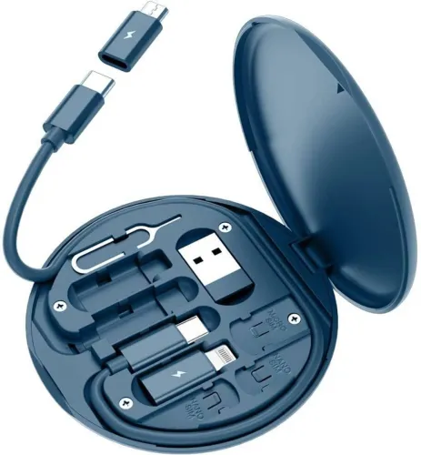 Image of Uborn All-in-One Quick Charging Data Cable Storage Kit and Hidden Holder USB Adapter Type-C Converter Data USB Cable (B