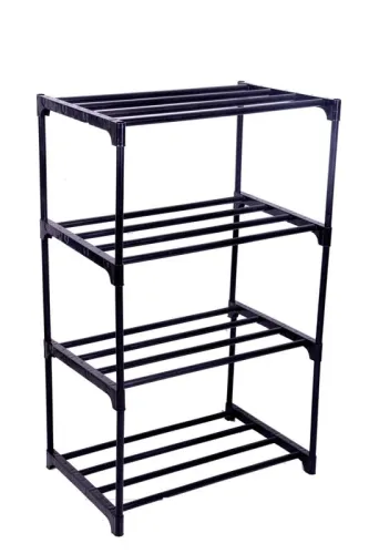 Image of UKDI MUKDI 4 Layer Folding Shoe Rack with Shelf