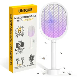 UN1QUE 2-in-1 Rechargeable Mosquito Bat with UV Lamp
