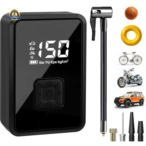 Image of UN1QUE 150PSI Digital Car Tyre Inflator (Black-Orange)