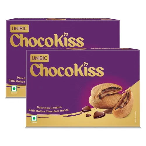 Image of Unibic Choco Kiss Cookies | Centre Filled Cookies | Chocolate Cookies 500gm