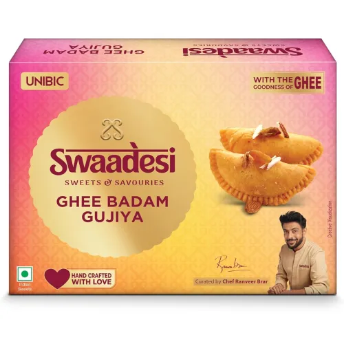 Image of Unibic Swaadesi Ghee Badam Gujia I Gift Box I