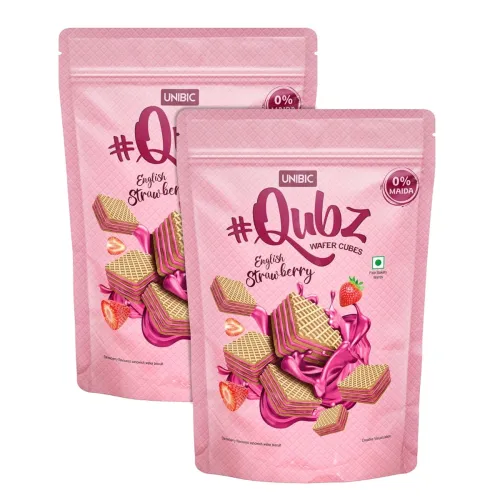 Image of Unibic Wafer Qubz Strawberry 300gm