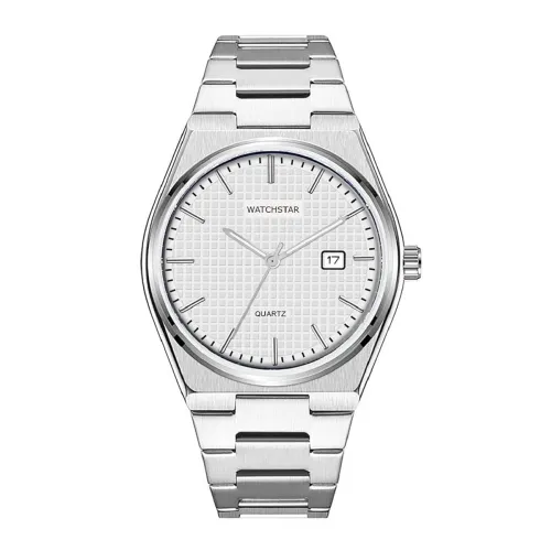 Image of Unique Round White Dial Royal Premium Treddy Part-Wedding Casual.