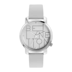 UNITED COLORS OF BENETTON Women Silver Round Brass Dial Analogue Watch- UWUCL0703