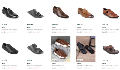 Image of upto 60% off on metro footwear