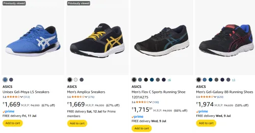 Image of Upto 67% off on Asics men's shoes