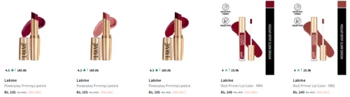Image of upto 70% off on Lakme beauty products