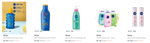 Image of upto 70% off on nivea beauty products