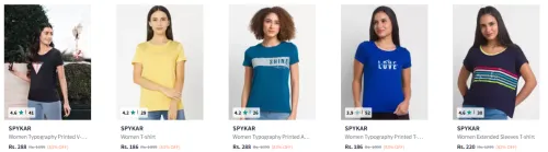 Image of upto 83% off Spyker Women T-Shirts 