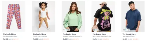 Image of Up to 85% off on The Souled Store Clothing 