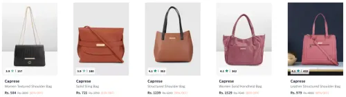Image of upto 85% off on Caprese Handbags