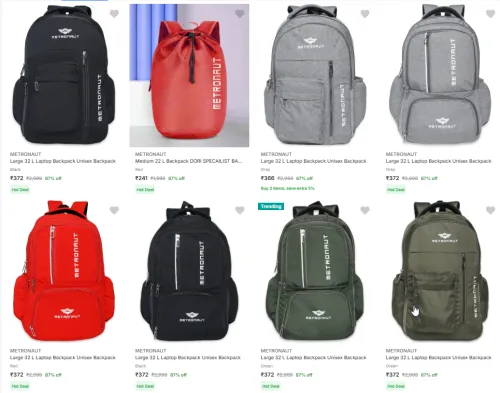 Image of upto 87% off on Metronaut Backpacks 