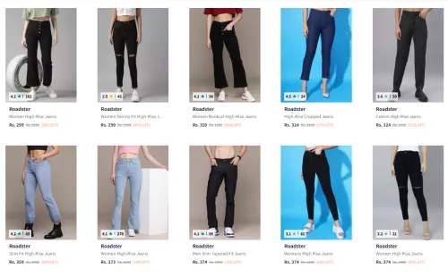 Image of upto 90% off on Roadster women's jeans