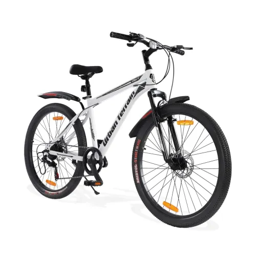 Image of Urban Terrain Galaxy Max 26 inch Geared Steel Cycles 17 inch (7 Speed, White)