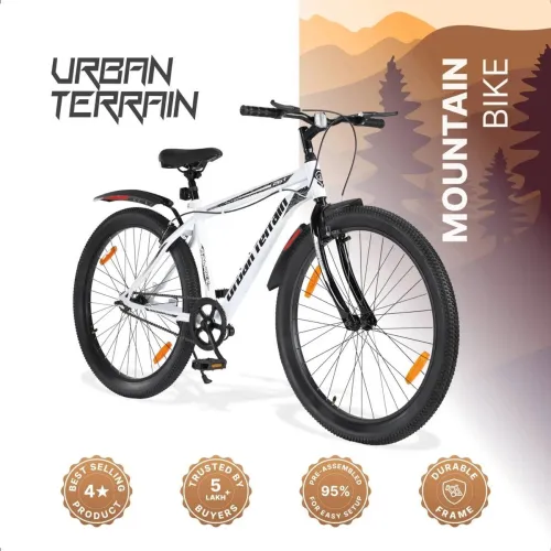 Image of Urban Terrain Galaxy MTB Cycle 26T (Single Speed, White)