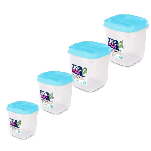 Image of Use Max Container Set, 550ml, 1L, 1.5L, 2L * Set of 4