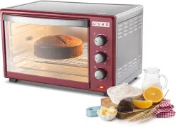 USHA 42-Litre Oven Toaster Grill (OTG) (OTGW3642RCSS, Wine & Matte Black)
