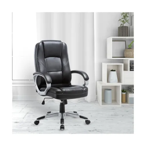 Image of USHA SHRIRAM Black Ergonomically Designed Back Executive Office Chair