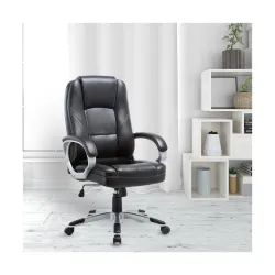 USHA SHRIRAM Black Ergonomically Designed Back Executive Office Chair