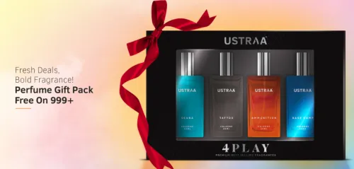 Image of Ustraa Coupon: Shop for ₹999 & get a Ustraa Perfume Gift pack Free