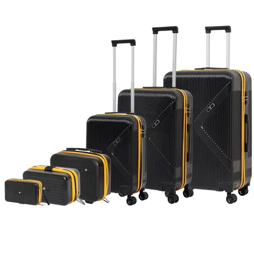 Image of V by Verage Brampton Family Set of 6 Pcs Set of 3 Trolley Bag