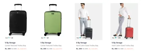 Image of V By Verage Hard-Sided Cabin Trolley Bag Starting ₹899