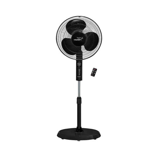 Image of V-Guard VGUARD ESFERA REMOTE PEDESTAL FAN (Black, 3 Blade)