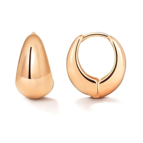 Image of VAMA FASHIONS 18K Rose Gold Plated Hoop Earring